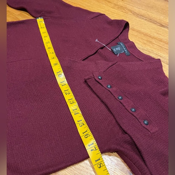 Deep Red Long Cardigan, Size Small - Picture 3 of 6